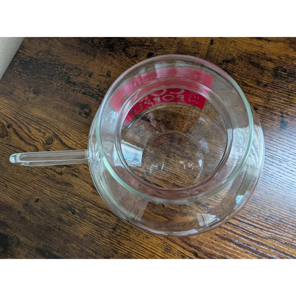 Catamount Flameware Glass Corn Popper 2.5 QT Vintage Microwave Stovetop USA